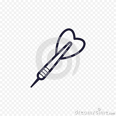 Dart simple line icon. Vector Illustration