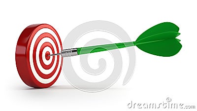 Dart and the target Stock Photo