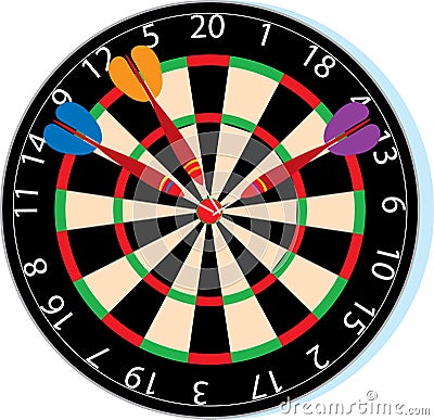 Dartboard Vector Illustration