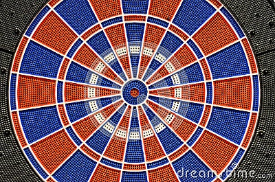 Dartboard, close up. Dart game. Target. Throwing darts. Target for darts game with score points around. Sport and recreation Stock Photo
