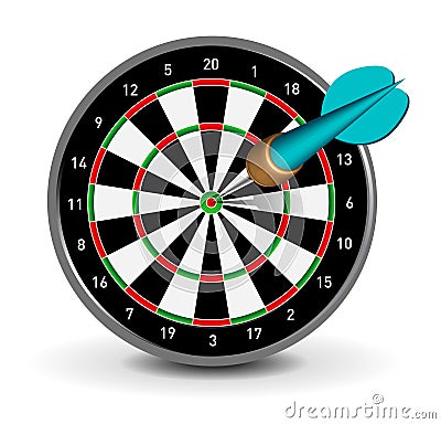 Dartboard with Dart Vector Illustration