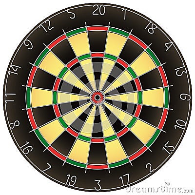 Dartboard isolated vector Vector Illustration