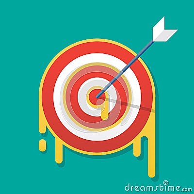 Dartboard target icon vector illustration Concept Vector Illustration