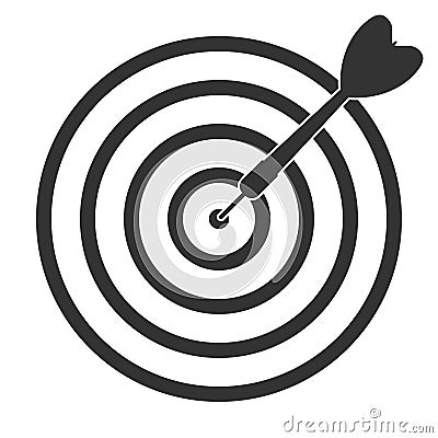 Fun Darts arrow target icon Vector Illustration