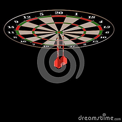 Darts and arrows 3d illustration Cartoon Illustration