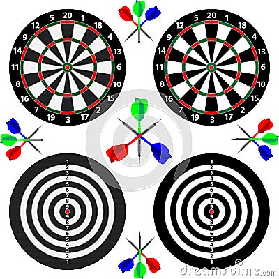 Darts target Vector Illustration
