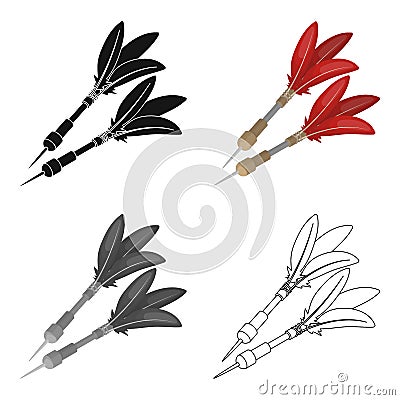 Darts for the wind gun.African safari single icon in cartoon style vector symbol stock illustration web. Vector Illustration