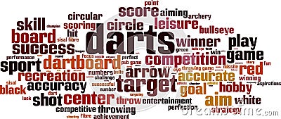 Darts word cloud Vector Illustration