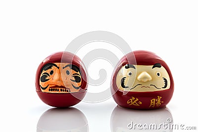 Darumas lucky doll, symbols of Japan's cultural and spiritual tr Stock Photo