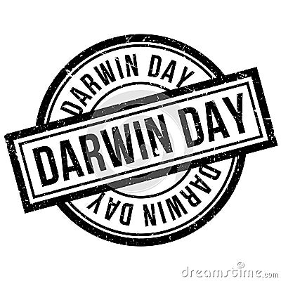 Darwin Day rubber stamp Vector Illustration