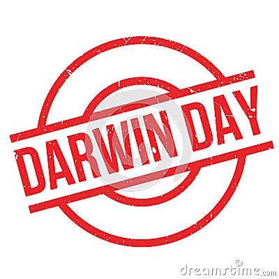 Darwin Day rubber stamp Vector Illustration