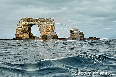DarwinÂ´s Arch, Darwin Island, Galapagos Islands, Galapagos National Park Stock Photo