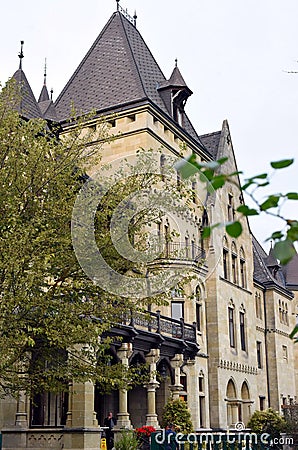 The Cumberland Castle in Gmunden Editorial Stock Photo