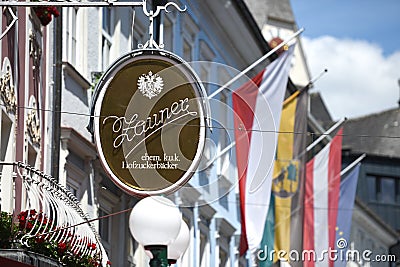 The world-famous Cafe Zauner in Bad Ischl, Salzkammergut, Upper Austria, Austria, Europe Editorial Stock Photo