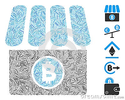 Dash Collage Bitcoin Store Stock Photo