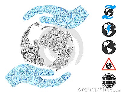 Dash Collage International Care Icon Stock Photo