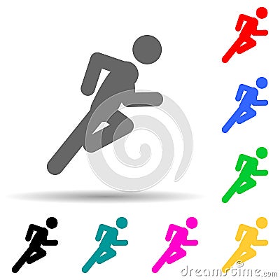 Dash, fast, run multi color style icon. Simple glyph, flat of walking,running people icons for ui and ux, website or mobile Stock Photo