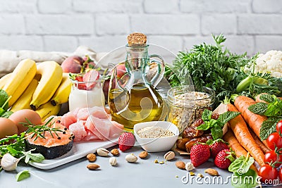 DASH flexitarian mediterranean diet to stop hypertension, low blood pressure Stock Photo