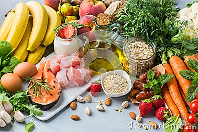 DASH flexitarian mediterranean diet to stop hypertension, low blood pressure Stock Photo