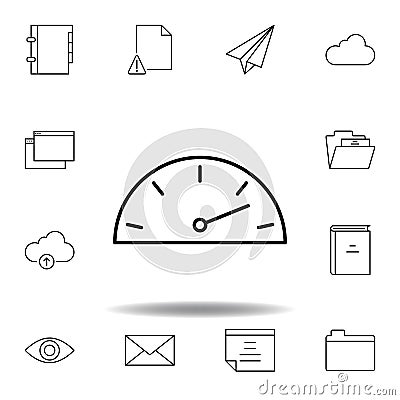 dash gauge speed outline icon. Detailed set of unigrid multimedia illustrations icons. Can be used for web, logo, mobile app, UI, Cartoon Illustration