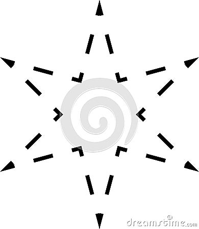 Dash line shapes. Dashed outline design of border for basic geometric shapes. Icon of cut frame. Vector illustration Vector Illustration
