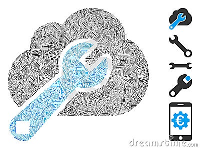 Dash Mosaic Cloud Options Icon Stock Photo