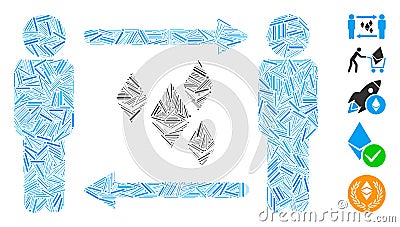 Dash Mosaic People Exchange Ethereum Crystals Icon Stock Photo