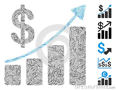 Dash Mosaic Sales Growth Stock Photo