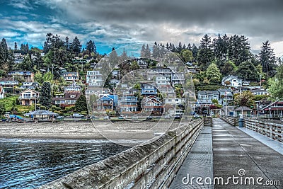 Dash Point Homes HDR Stock Photo