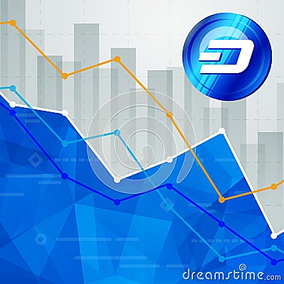 Dash statistics chart showing various visualization graphs going Vector Illustration