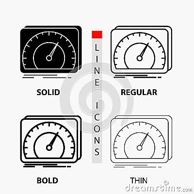 dashboard, device, speed, test, internet Icon in Thin, Regular, Bold Line and Glyph Style. Vector illustration Vector Illustration