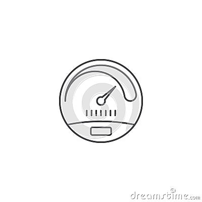 Dashboard gauge vector icon symbol isolated on white background Vector Illustration