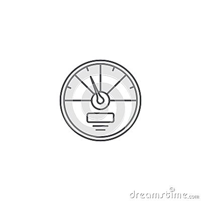 Dashboard gauge vector icon symbol isolated on white background Vector Illustration