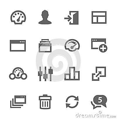 Dashboard icons set. Vector Illustration