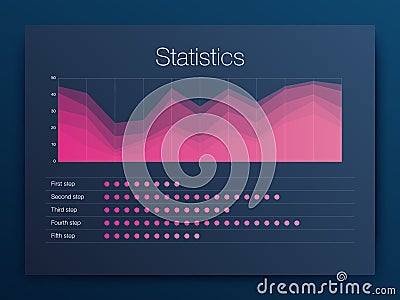 Dashboard infographic template with modern design Vector Illustration