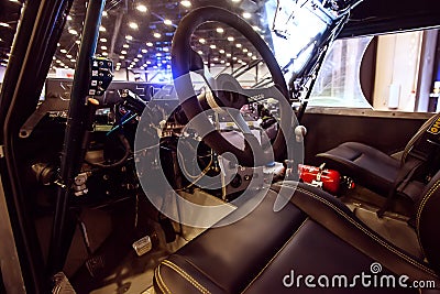 Dashboard panel of 4wd buggy offroad extreme car Editorial Stock Photo