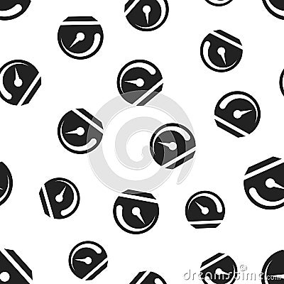 Dashboard seamless pattern background. Business flat vector illustration. Level meter speed sign symbol pattern. Vector Illustration