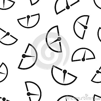 Dashboard seamless pattern background. Business flat vector illustration. Level meter speed sign symbol pattern. Vector Illustration