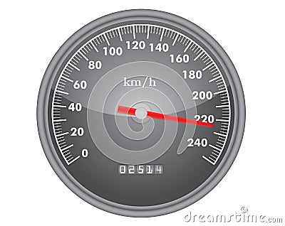 Dashboard speedometer gauge Vector Illustration