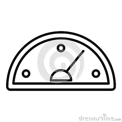 Dashboard speedometer icon outline vector. Race scale high Vector Illustration