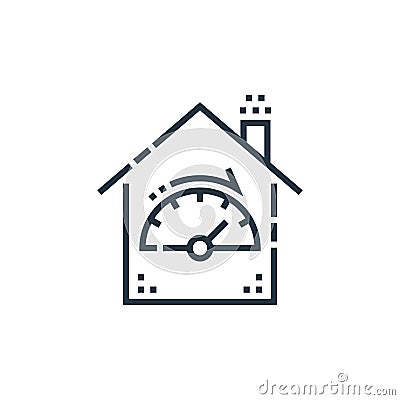 dashboard vector icon isolated on white background. Outline, thin line dashboard icon for website design and mobile, app Vector Illustration