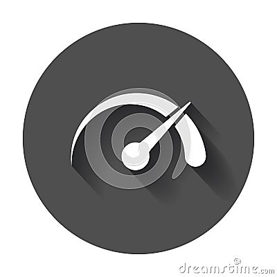 Dashboard vector icon. Level meter speed vector illustration Vector Illustration