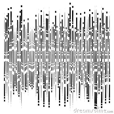 Dashed dynamic lines, stripes pattern. random, irregular intermittent streaks design. interrupt vertical, straight parallel Vector Illustration