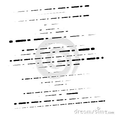 Dashed irregular lines. segment horizontal stripes / lines. straight parallel streaks, strips, lines, stripes pattern / design Vector Illustration