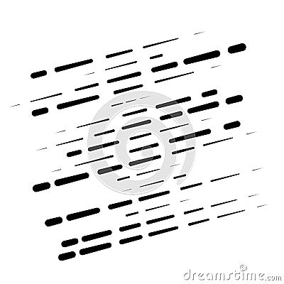Dashed irregular lines. segment horizontal stripes / lines. straight parallel streaks, strips, lines, stripes pattern / design Vector Illustration