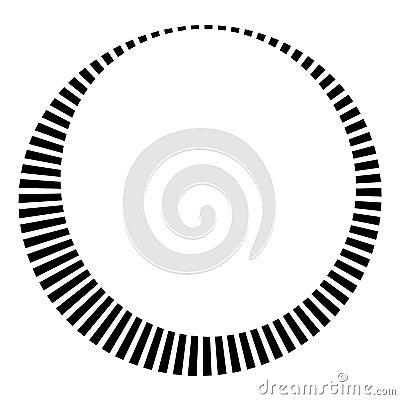 Dashed lines spiral, swirls, and twirls. Concentric, and circular volute, helix vector element Vector Illustration