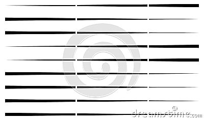 Dashed random straight parallel lines geometric element Vector Illustration