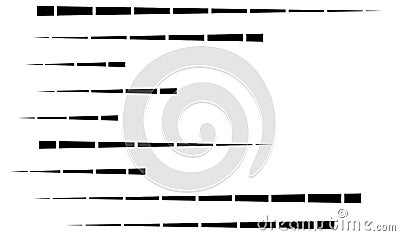 Dashed random straight parallel lines geometric element Vector Illustration