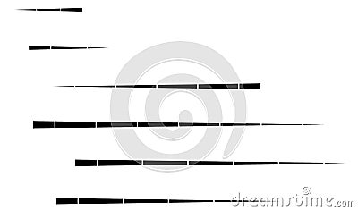 Dashed random straight parallel lines geometric element Vector Illustration