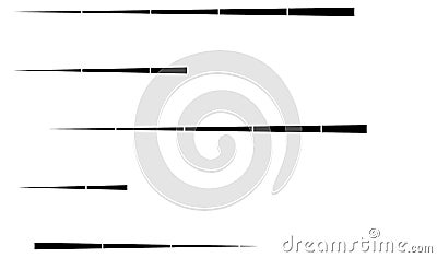 Dashed random straight parallel lines geometric element Vector Illustration